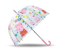 Kids Euroswan- Paraguas Transparente Campana 19'' Peppa Manual, Multicolor (PP17100)