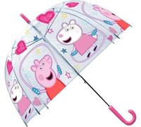 Kids Euroswan- Paraguas Transparente Campana 19'' Peppa Manual, Multicolor (PP17100)