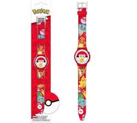 Kids Euroswan Reloj Digital Infantil 21cm Compatible con Pokémon, Reloj Automático con Correa de plástico Ajustable para Niño y Niña, Regalo Original Cumpleaños