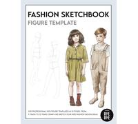 Kids Fashion Sketchbook Figure Template: This professional Fashion Illustration Sketchbook contains 230 kids fashion figure templates.