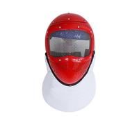 Kids Fencing Mask Full Face Mask Red, Protective Fencing Helmet for Boys And Girls, Fencing Equipment