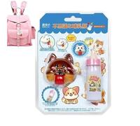 Kids Fingend Play Toys: botellas de leche de alimentación de 2.2in para un kit de cachorros que hablan, diversión interactiva con ropa de muñeca, accesorios establecidos para niños, niñas, niños, bebé