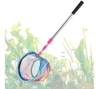 Kids Fishing Nets, Retractable Crab Catcher, Pool Skimmer Toy, Butterfly Net, Outdoor Summer Gear for Toddler Camping Crabbing Activities and Exploration, 9.84x11.81 Inches