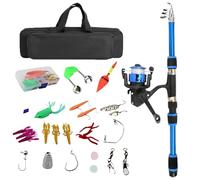 Kids Fishing Set with Spin Reel, Tackle Starter Kit, and Storage Bag, Beginner-Friendly Fishing Accessories for Outdoor Children, Youth Anglers, Fun Learning Gear for Boys and Girls