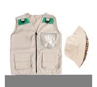 Kids Fishing Vest, Explorer Vest with Hat, 16.93x21.65in Child Adventure Outfit, Outdoor Tour Clothing, Zoo Playtime Gear for Kid, Ranch & Hike, Hunting, Scavenger, Wilderness, Jungle, Adventures