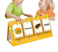 Kids Flash Cards, Food Recognition Preschool Toy, Double Sided Learning Cards, Cognitive Educational Game for , Lenguage Development, 6,5 x 4,2 cm