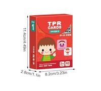 Kids Flash Cards, Instruction Cards Learning Set, Educational Toy Voice Reader, Interactive Word Recognition for Ages 4-6, Kindergarten, Homeschool, Classroom, Travel, Family, Multicolor