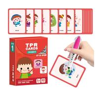 Kids Flash Cards, Kids Instruction Cards, 4.49x3.23in Educational Toy Machine, Interactive Audio Learning, Child Safe Design for Kindergarten, Classroom, Homeschool, Travel, Outdoor Play