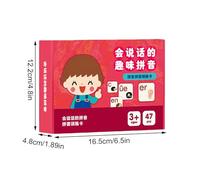 Kids Flash Cards, Portable Instructional Cards, Educational Early Learning Machine, Rechargeable and Interactive Reading Toy for Home, School, Classroom, 4.49x3.23x1.1 Inches