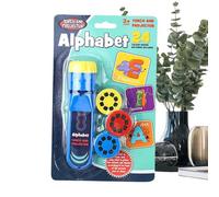 Kids Flashlight Projector - Educational Learning Toy for Visual Storytelling | Portable Optical Lens with Rotating Image Discs & Handheld Illumination for Nursery, Tent, Playroom and Den