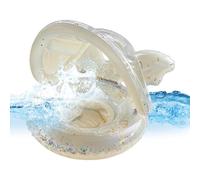 Kids Float - 22.04 Inch PVC Inflatable Swim Seat | Anti Tip Ring, UV Sun Shade Canopy, Pool Float, Swim Trainer usages Beach Bathtub Backyard Water Play Ring Toy Safe Use