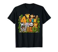 Kids Four Ever Wild 4th Birthday Safari Jungle Animal Party Camiseta