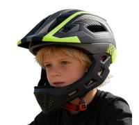 Kids Full Face Helmet-Detachable Chin Guard, Youth Mountain Bike Safety, Impact-Resistant Liner, Lightweight Ventilated Riding Gear, Adjustable Fit, Protective Downhill Shell | For Boys