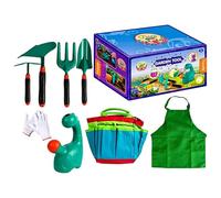 Kids Garden Tools - 9 Piece Soil Loosening and Planting Shovel Set | Durable Child Friendly Garden Tools for Fun Outdoor Activity | for Children Yard Farm Nursery Balcony Flower Lawn Gardening Play