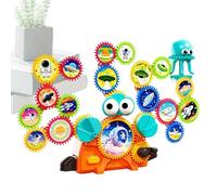 Kids Gears, juego educativo de bloques de construcción STEM para aprendizaje y desarrollo creativo, juego de construcción interactivo, kit de ingeniería preescolar práctico para juegos en el hogar y e