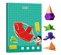 Kids Geometry Book - Pull String Libro de aprendizaje | Juego de geometría educativa | Enseña volúmenes y fórmulas territoriales para niños, aulas, guardería, educación en casa, aprendizaje de