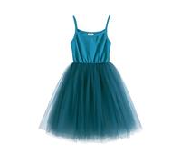 Kids Girl Tulle Dress Cotton Sleeveless Suspenders Solid Color Dress Party Dress Baby Wedding Outfit Toddler Clothes Cute C-257