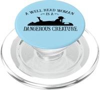 Kids Girls Reading A Well Read Woman Is A Dangerous Creature PopSockets PopGrip para MagSafe