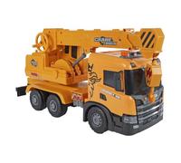 Kids Globe 2Play Scania 510422 - Carrito de grúa (amarillo, con luz y sonido, accionamiento por fricción, brazo de grúa extensible, 56 x 20 x 30 cm, vehículo infantil, vehículo para jugar, grúa para