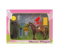 Kids Globe Horses Speelset met paard en accessoires 13cm 64012 (Importación USA)