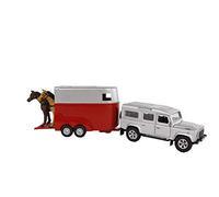 Kids Globe Land Rover Defender with Horse Trailer, Assorted Color
