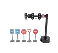 Kids Globe semáforo juguetes con 3 luces y 5 señales de tráfico