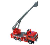 Kids Globe Traffic 510126 - Camión de Bomberos con Escalera giratoria, Juguete Infantil con luz y Sonido, Color Rojo