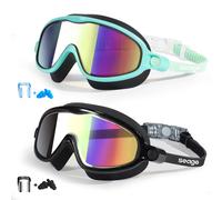 Kids Goggles for Swimming 2 Pack No Leaking Anti-Fog Outer Eye Fit wit