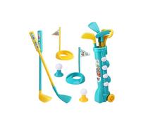 Kids Golf Clubs Set Golf Toy with 1 Golf Cart 3 Golf Clubs 2 Practice Holes