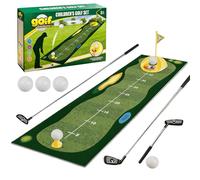 Kids Golf Set - Interactive Ball Sports Game | Beginner Training Toy with Clubs Balls and Hole Target, Outdoor Activity Kit for Backyard Park Garden Playtime, Birthday for Boys Girls