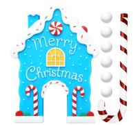 Kids Golf Set - Portable Christmas Toy, Gingerbread Golf with Balls Candy Cane | Interactive Play Activity for Children Adults Family Living Room Outdoor Parties Holiday Entertainment Fun Game