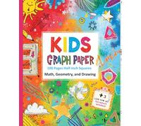 Kids Graph Paper Notebook: 100 Pages Half-Inch Squares for Math, Geometry, and Drawing - Fun & Colorful Glossy Cover: Perfect STEM Workbook for ... Geometry Projects, and Creative Drawing