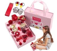 Kids Hair Accessories for Girls, Glitter Hairpin Set, Stylish Assorted Designs, Soft Cloth and Sturdy Material, Secure Grip Clips, Perfect for Partity, School, and Ballet