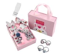 Kids Hair Accessories for Girls, Glitter Hairpin Set, Stylish Assorted Designs, Soft Cloth and Sturdy Material, Secure Grip Clips, Perfect for Partity, School, and Ballet