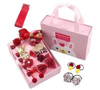 Kids Hair Accessories for Girls, Pink Glitter Hairpins Set, 18 Stylish Hairpieces, Assorted Designs for Party, School, Ballet, Creative Styling and Fun Outfits
