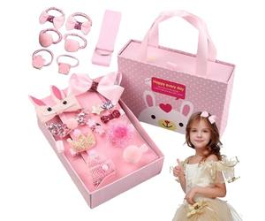 Kids Hair Accessories, Glitter Hair Clips Set, Stylish Hairpins, Sparkly Hairpiece Collection, 18 Piece Assorted Designs, Perfect for Fun, School, Ballet