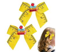 Kids Hair Bows - Fabric Back To School Hairpins Non Slip No Damage Strong | Cute Hair Clips Girls Accessories For Thick Thin Short Curly Straight Home Classroom Graduation Party Daily