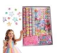 Kids Hair Clip Set - 88 Piece Pastel Color Hair Pins Elastic Bands,
