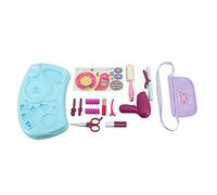 Kids Hair Salon Playset, Hair Styling Toys for Girls and Boys, Realistic Barber Pretend Play Kit with Moving Clippers, Hair Dryer and Accessories, Safe Non Toxic ABS Material, Comp