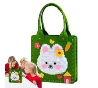 Kids Handmade Bag Set, Colorful Sewing Kit, Cartoon Felt Tote Bag, Lightweight Yarn Board, Educational Craft Activity, For Home School Daily Use, 21 x 36 cm, Safe For Little Hands, Multicolor 1 set