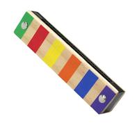 Kids Harmonica - Instrumento de madera de 16 agujeros, arquitectura de resonancia acústica natural con bordes de seguridad pulidos y acabado gráfico de alta definición para educación y