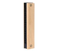 Kids Harmonica - Instrumento de madera de 16 agujeros, arquitectura de resonancia acústica natural con bordes de seguridad pulidos y acabado gráfico de alta definición para educación y