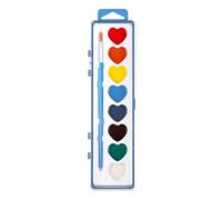 Kids Heart Watercolor Set - Washable Painting Supplies, Water Color Paint for Boys, Girls, Beginners, Homeschool, Classroom Scrapbooking, Birthday Party, Valentine’s Day, Holiday, Fun Creative Art Act