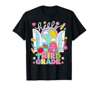 Kids Hello 3rd Grade Back To School Cute Girls Third Grader Camiseta
