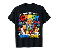 Kids Hello 3rd Grade Capybara Astronaut Space Back To School Camiseta