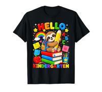 Kids Hello Kindergarten Sloth Pencil Back To School Student Camiseta