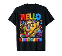 Kids Hello Kindergarten Sloth Pencil Back To School Student Camiseta