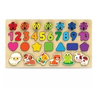 Kids Hits: Tablero educativo de madera - Mi primera lección - 30 piezas