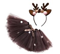 Kids Holiday Attire - Deer Theme Skirt Accessory for Cosplay | Cute Winter Character Apparel with Lightweight Fit Design & Cheerful Look for Christmas Events, School Shows, Family Photos and Fun