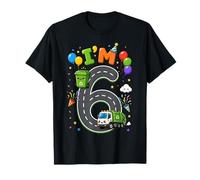 Kids I'm 6 Garbage Vehicle Recycling 6th Birthday Boy Party Camiseta